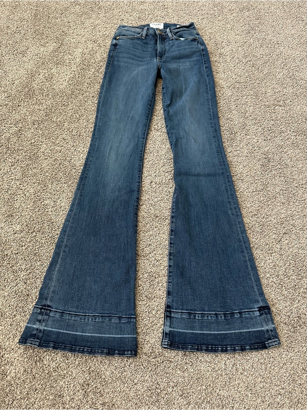 Frame Denim Dark Blue Flare Jeans